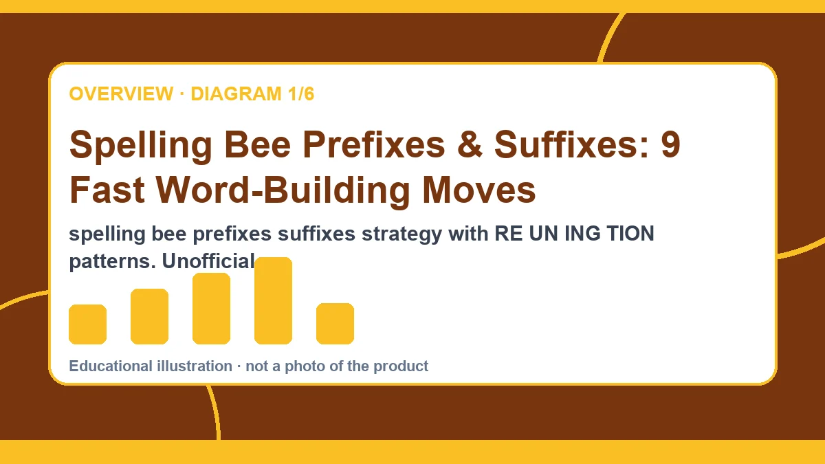 spelling bee prefixes suffixes guide illustration