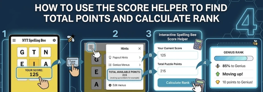 Spelling Bee genius rank and score calculator guide